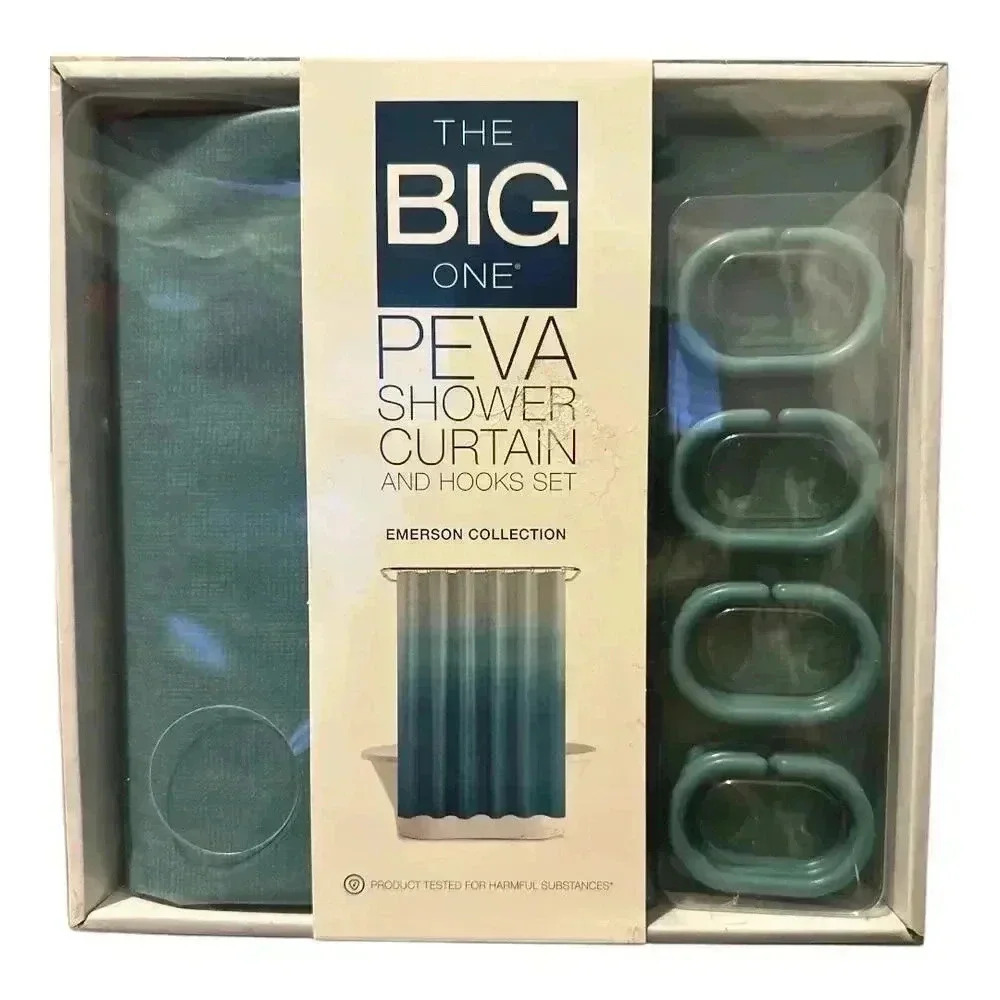 The Big‎ One Emerson Blue Ombre Shower Curtain Set